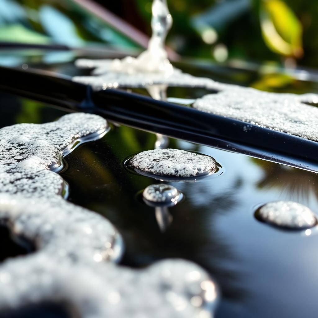 Soap suds on car